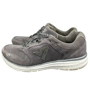Vionic Sneakers Mens 9 Gray Revive Suede Leather Trainers‎ Walking Gym Workout